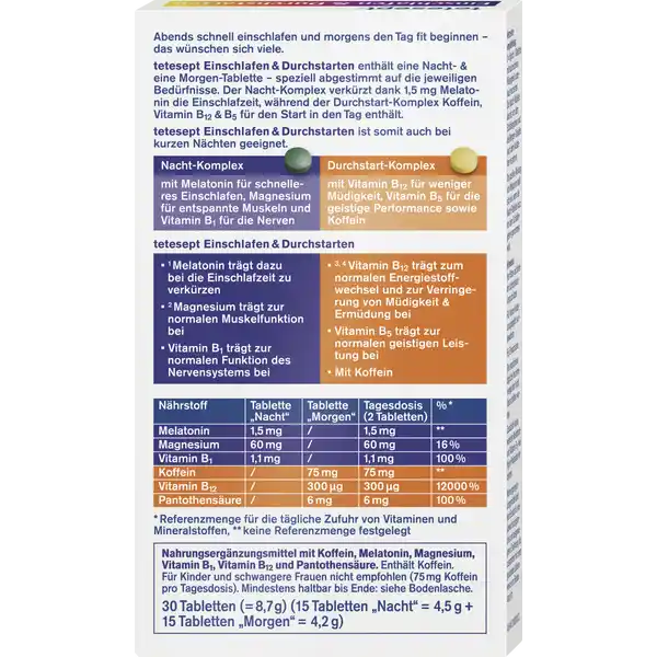 Einschlafen & Durchstarten Tabletten