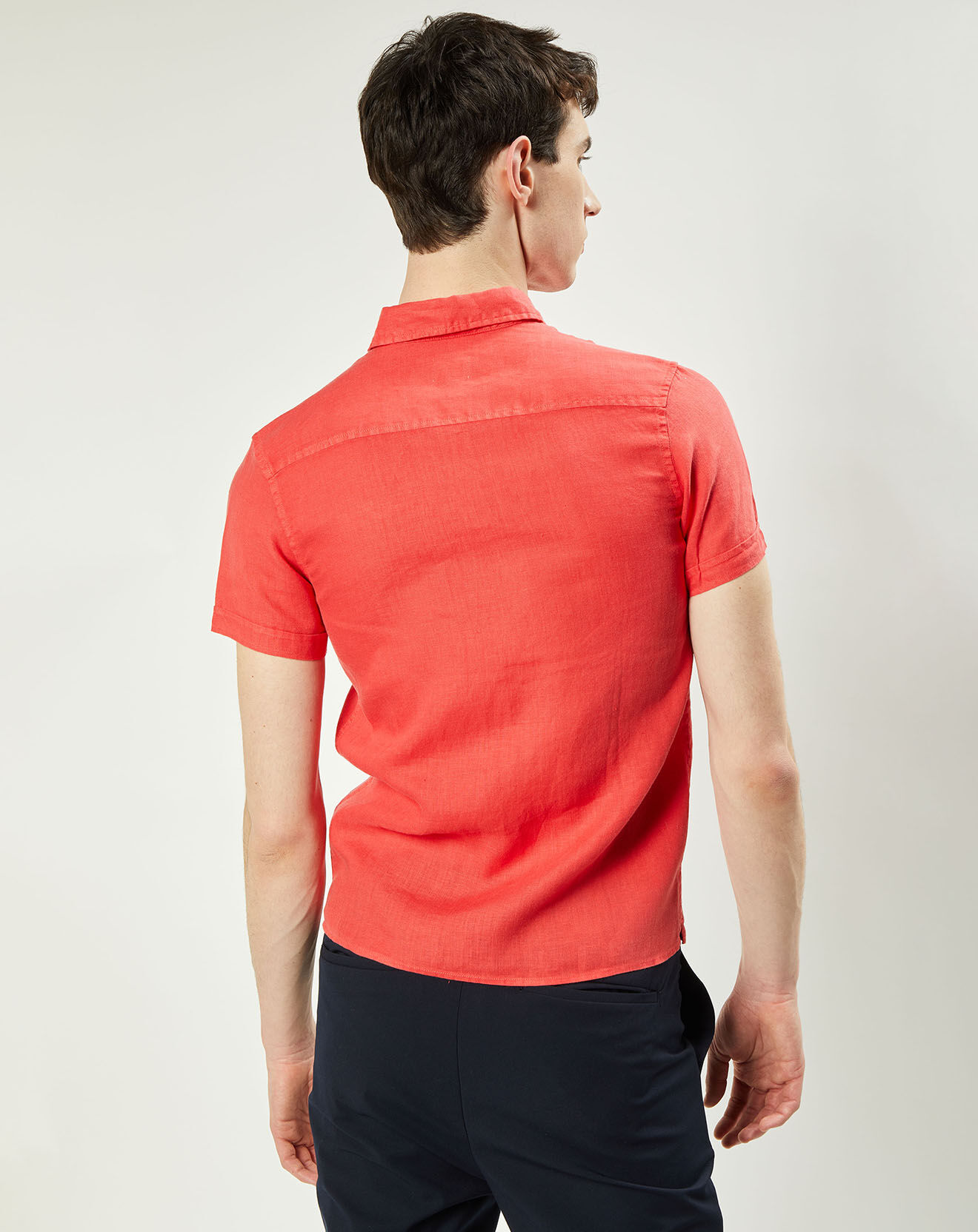 Harris Wilson Chemise regular 100% Lin Efe fraise
