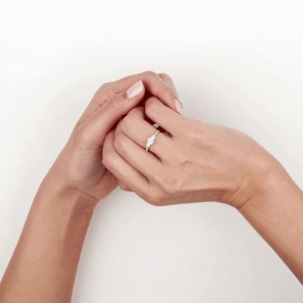 Bague Mallory Argent Blanc Oxyde De Zirconium