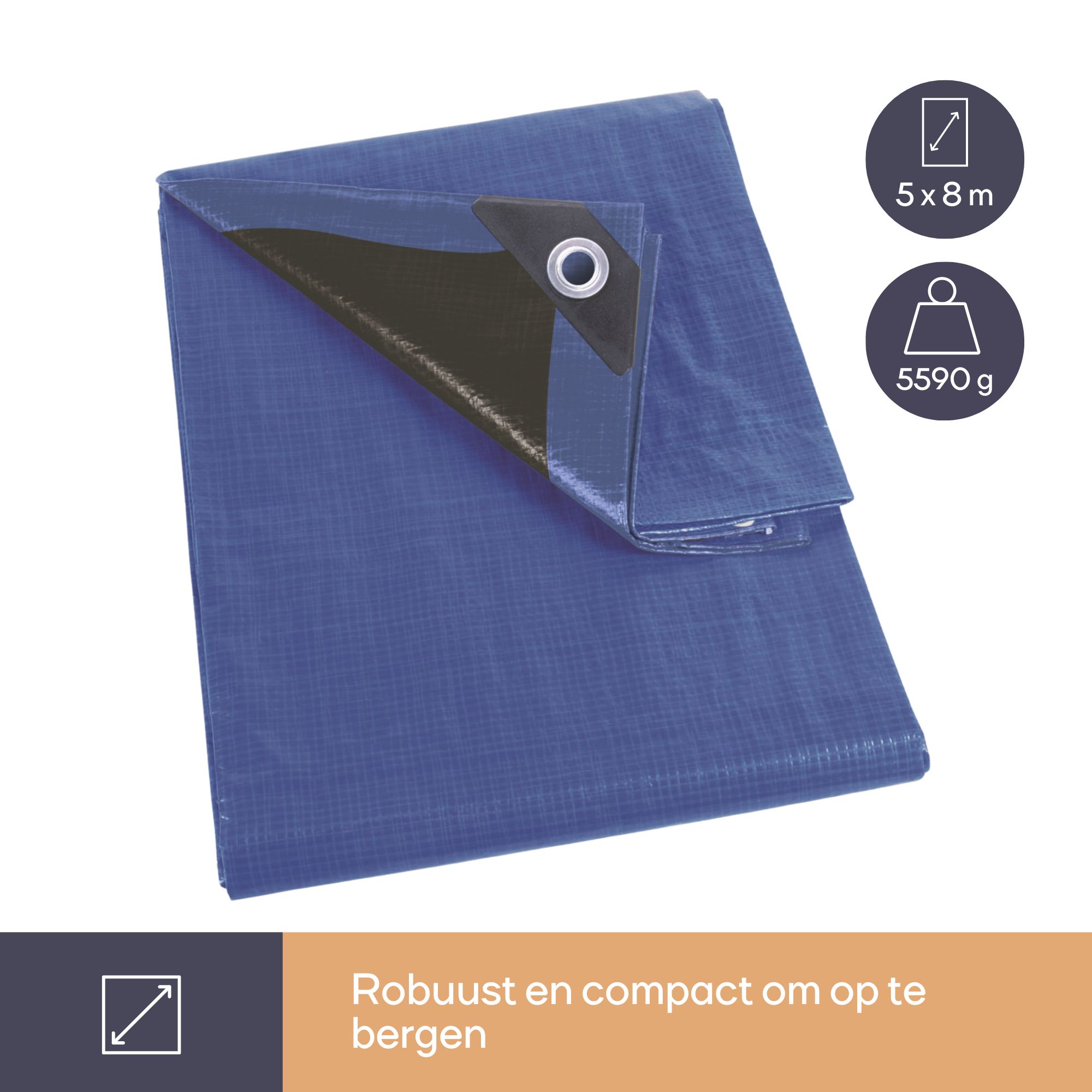 Perel 140 g/m2 grondzeil - 500 x 800 cm