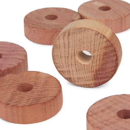 Lot de 6 anneaux en cèdre antimites Cedar