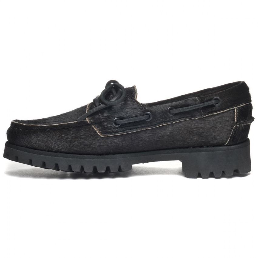 RANGER RAW TOTAL BLACK-Mocassin semelle crantée pour femme