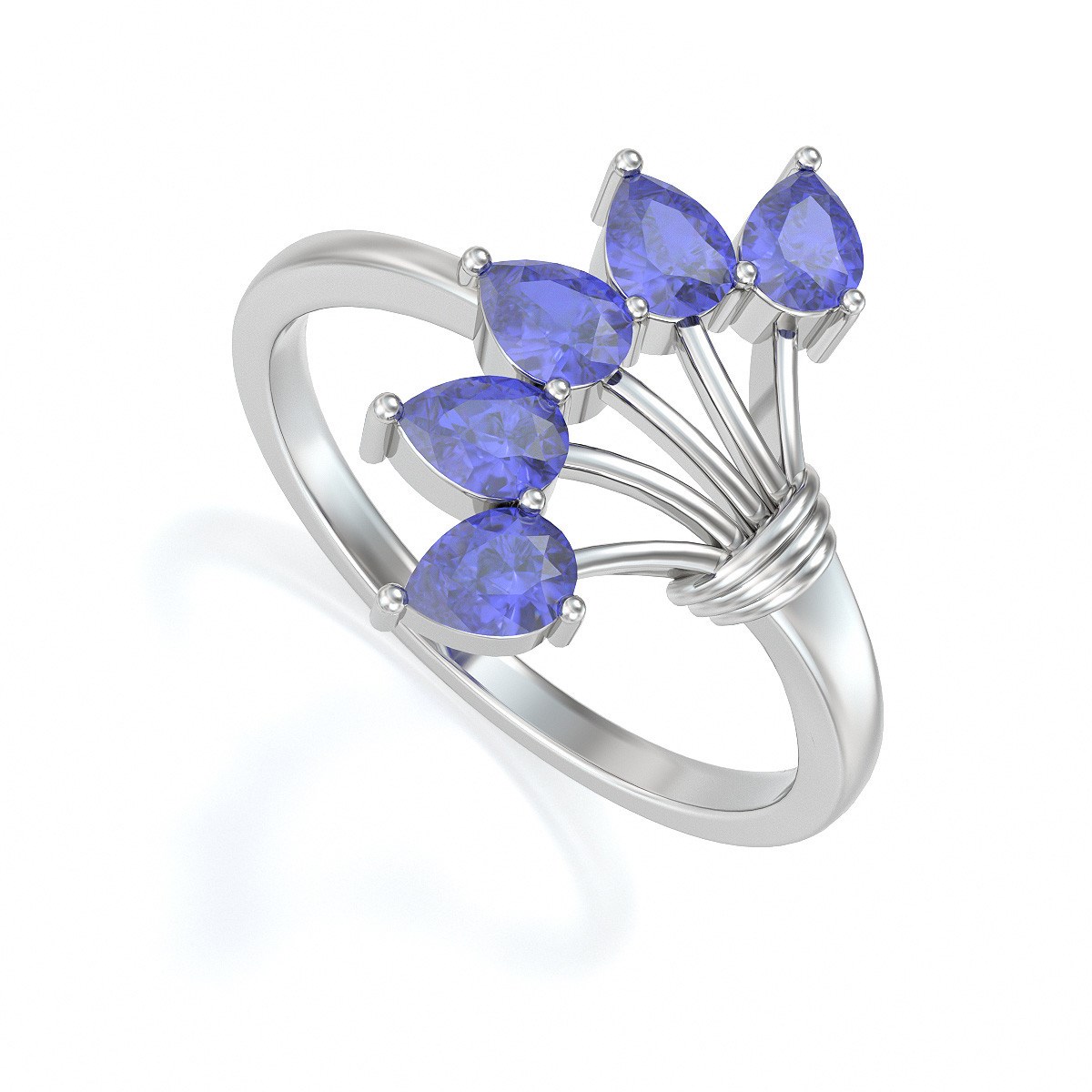 Bague ADEN Tanzanite sur Argent 925 2.65grs