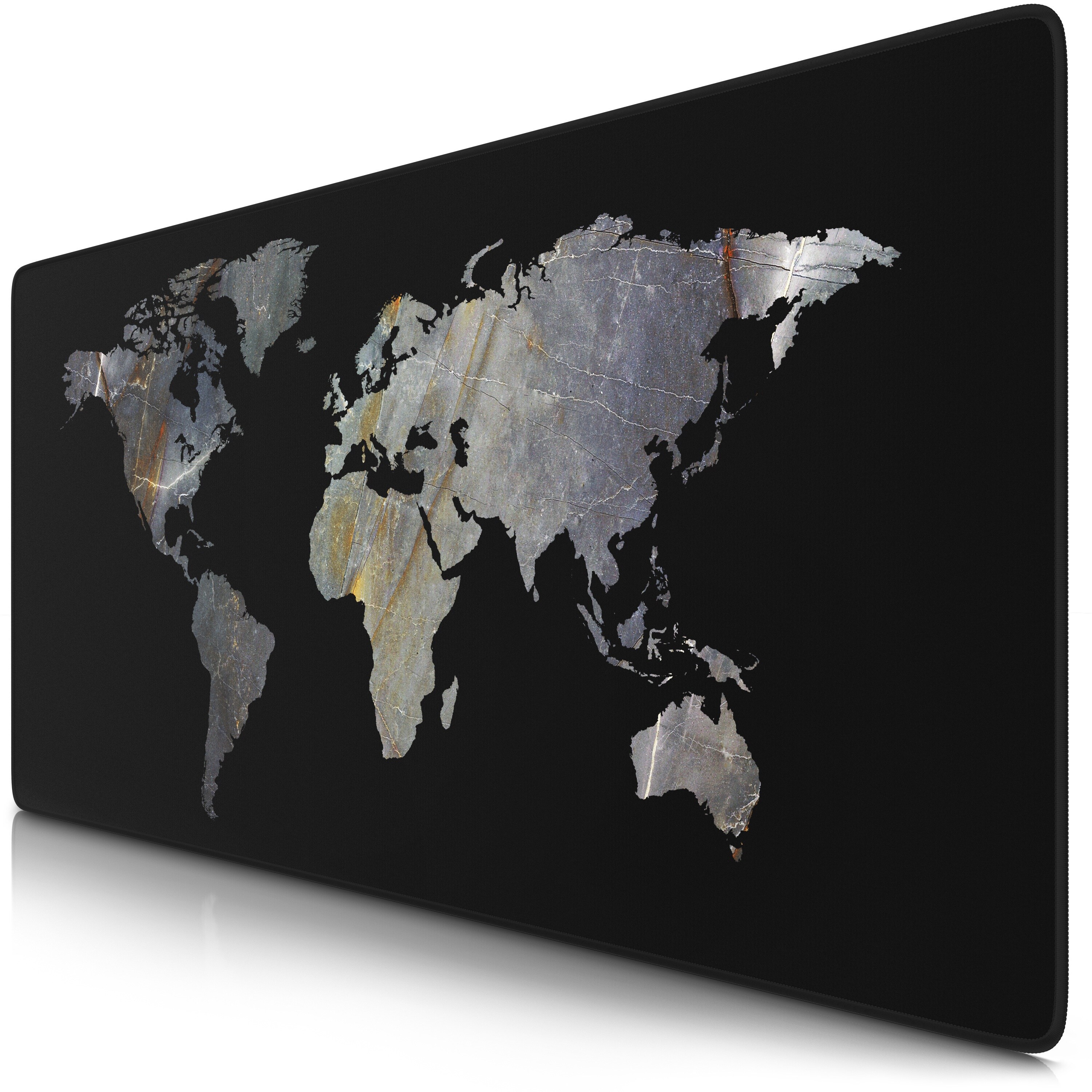 CSL Gaming Mauspad, XXL Schreibtischunterlage 900 x 400mm, Präzision & Geschwindigkeit, Marmor schwarz