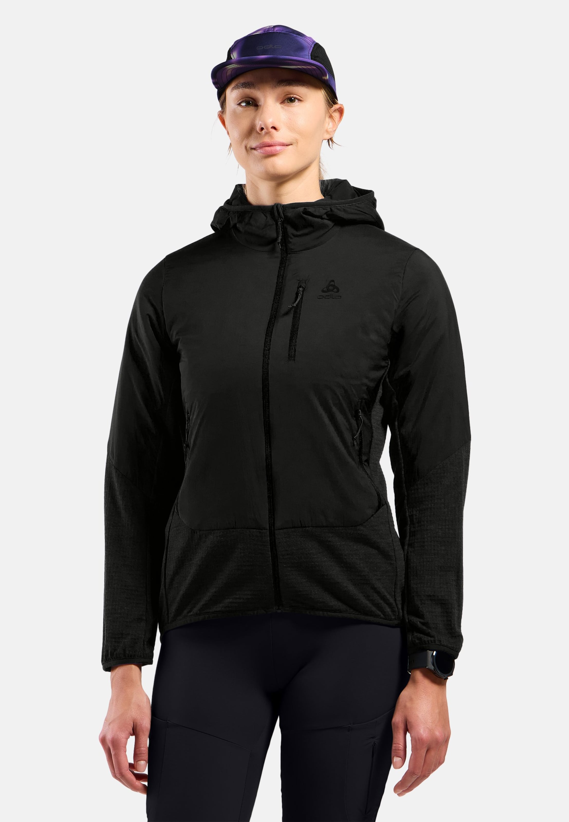 Isolierte Ascent Hybridjacke mit Wolle in black