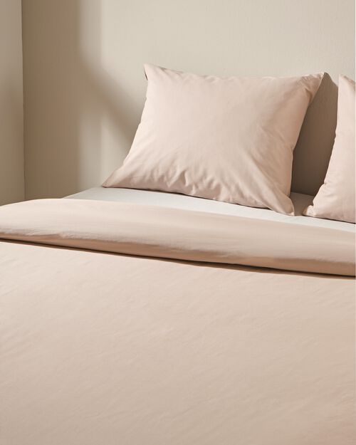 housse de couette en coton doux 200x200/220 taupe