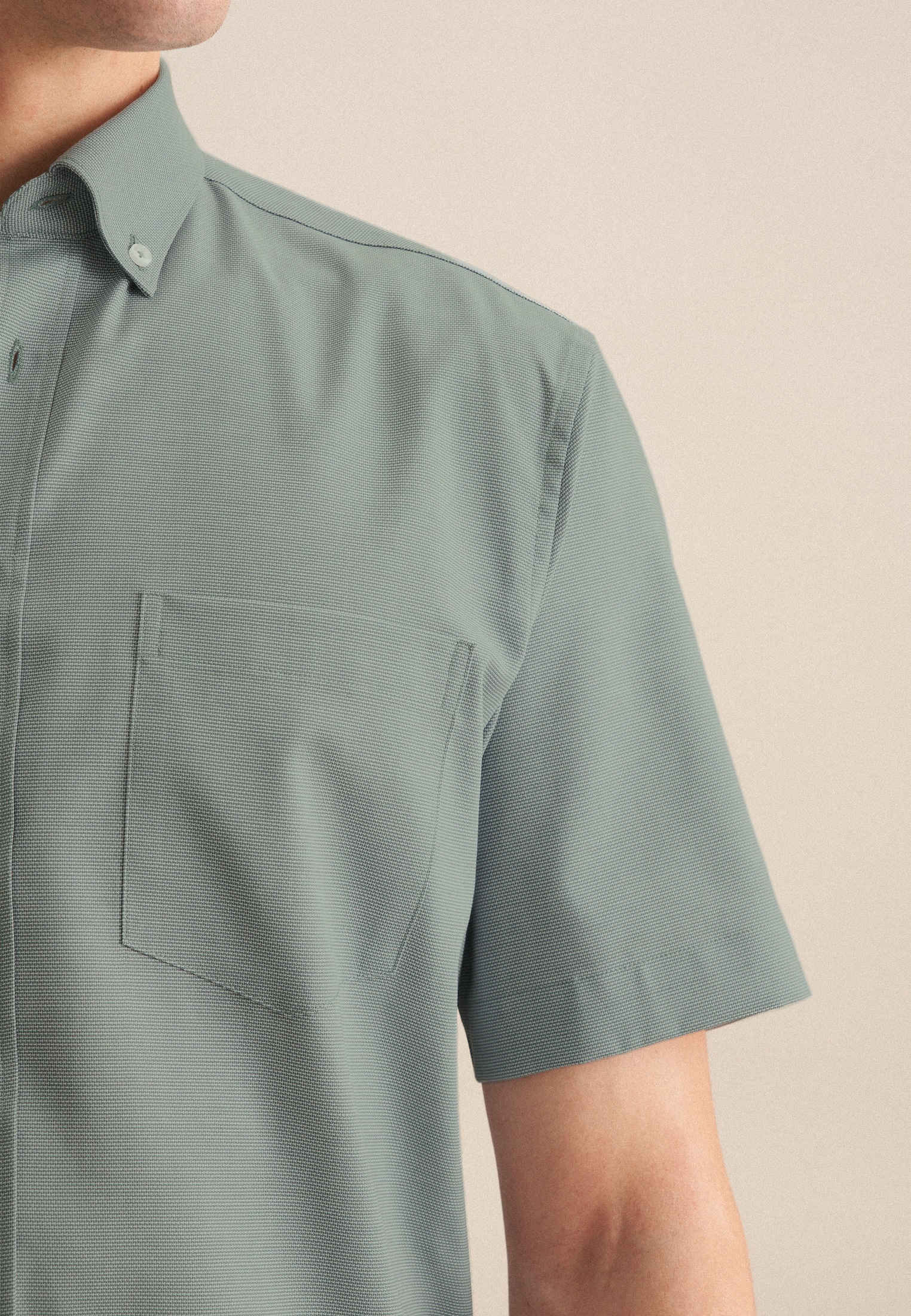 seidensticker Businesshemd »Regular«, Regular 1/2 Button-Down-Kragen Struktur