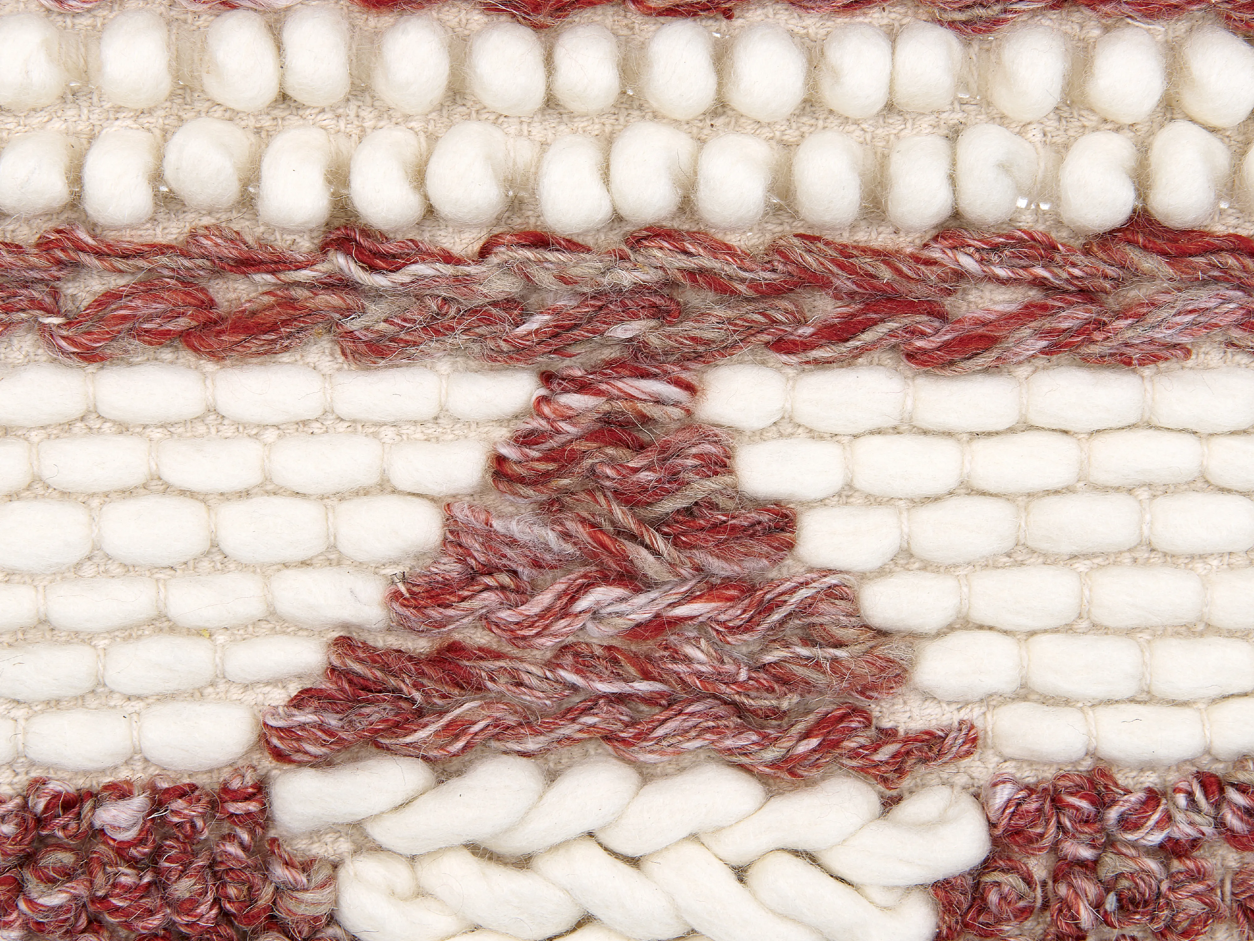 Stoffen wanddecoratie SAIF Wol 90 cm Rood