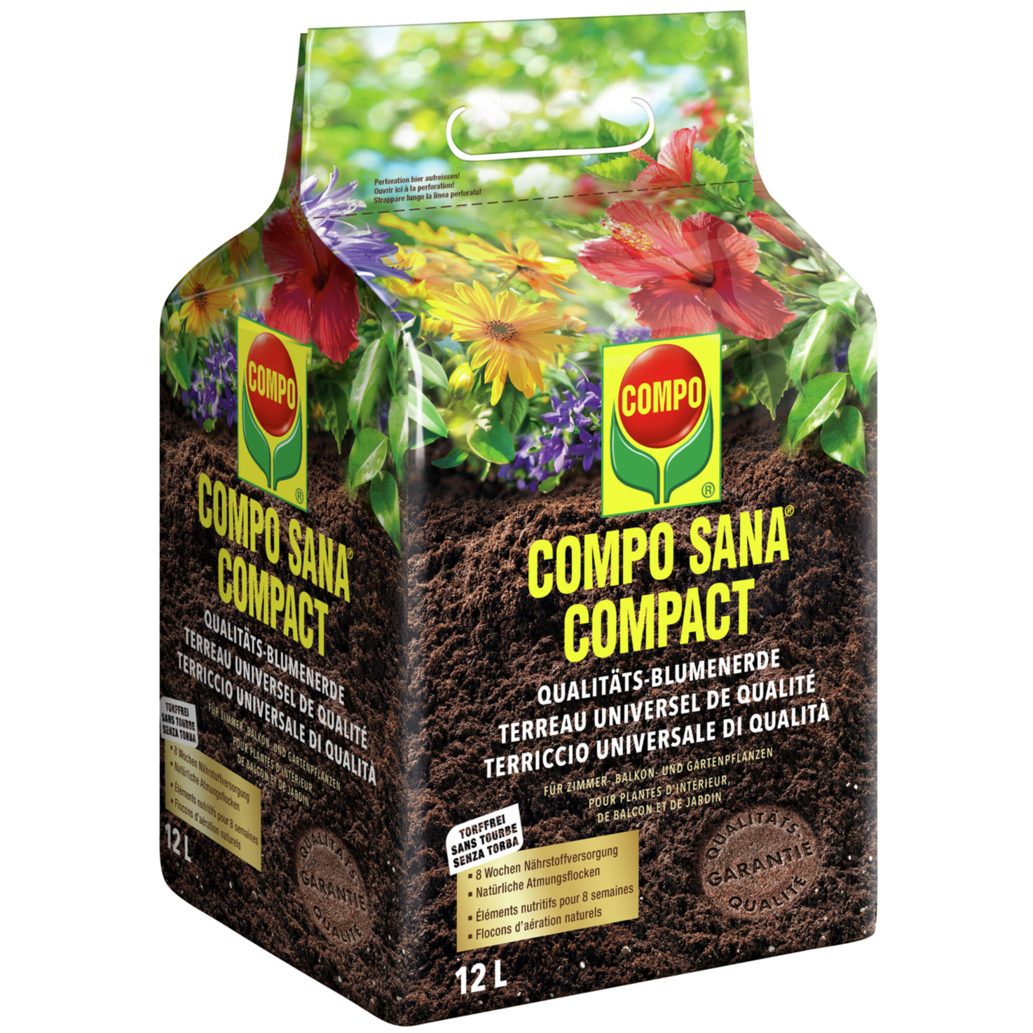 COMPO SANA COMPACT Qualitäts-Blumenerde | 12L
