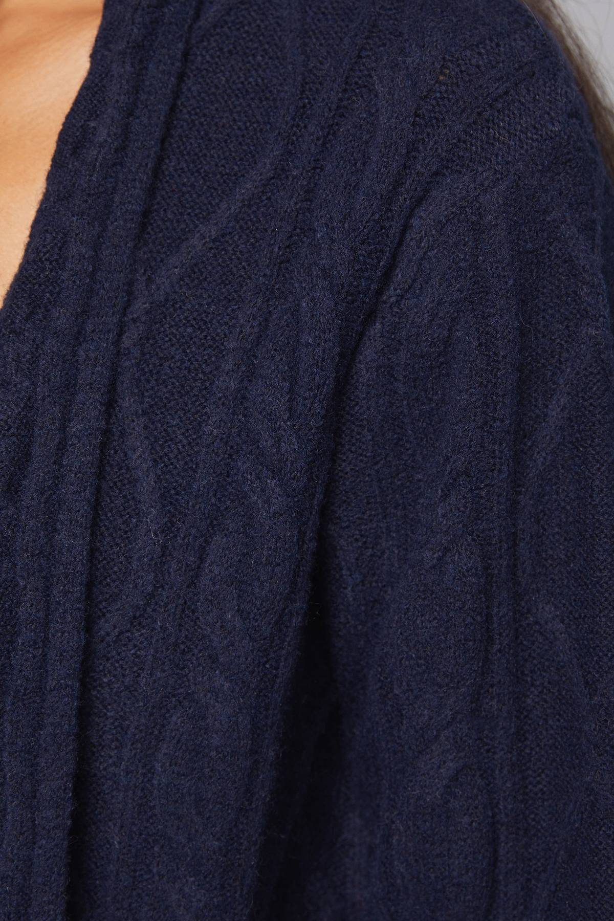 Wallis Cardigan Maxi Long à Torsades