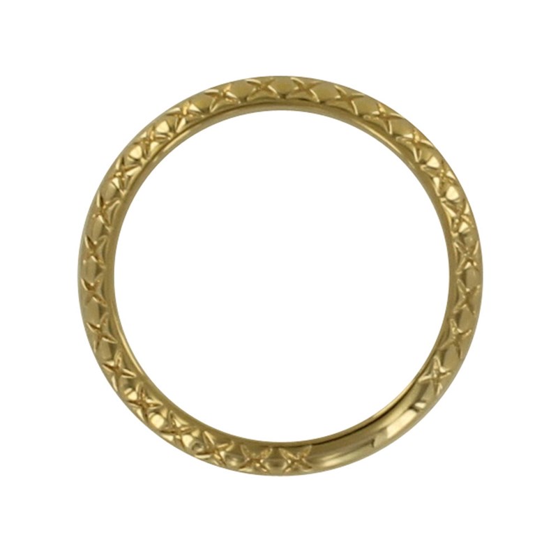 Bague Plaqué Or Alliance Ciselée