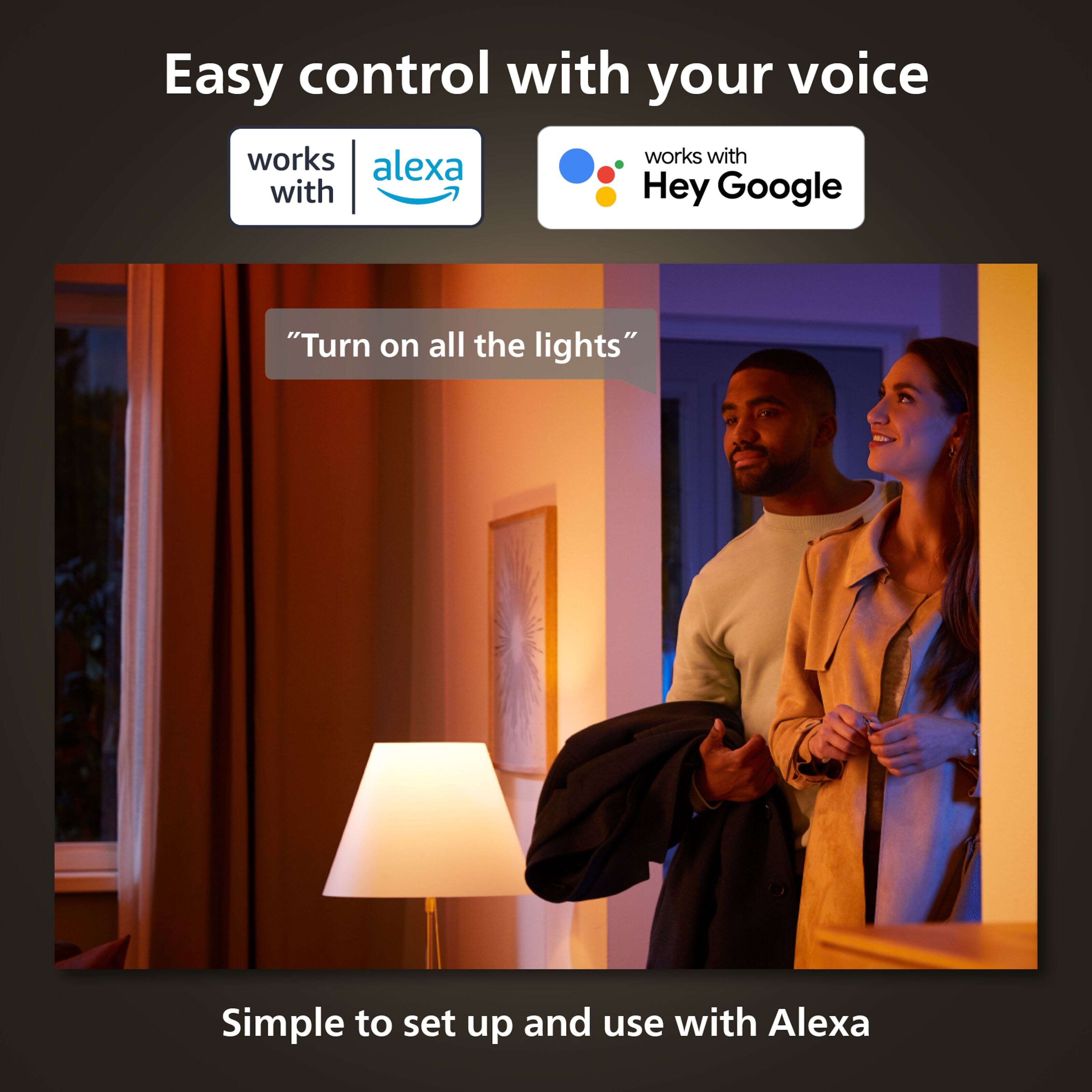 Philips Hue Luster Kuleformet LED-pære White and Color Ambiance E14 470 lm
