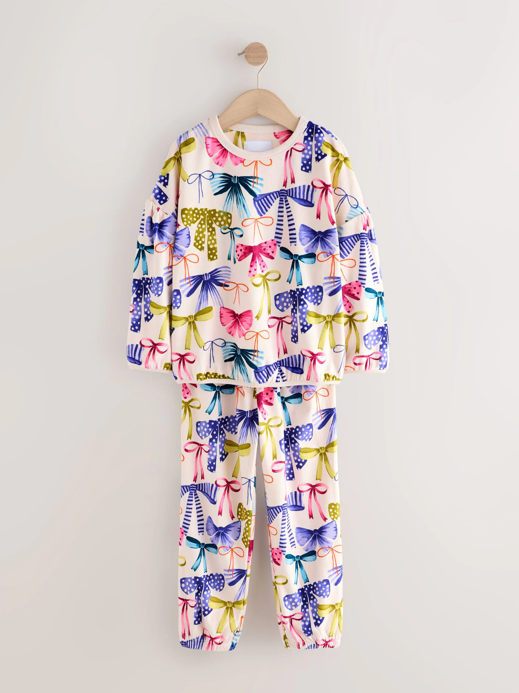 Meerkleurige Strik Print - Behaaglijke fleece pyjama (9 mnd-16 jr)
