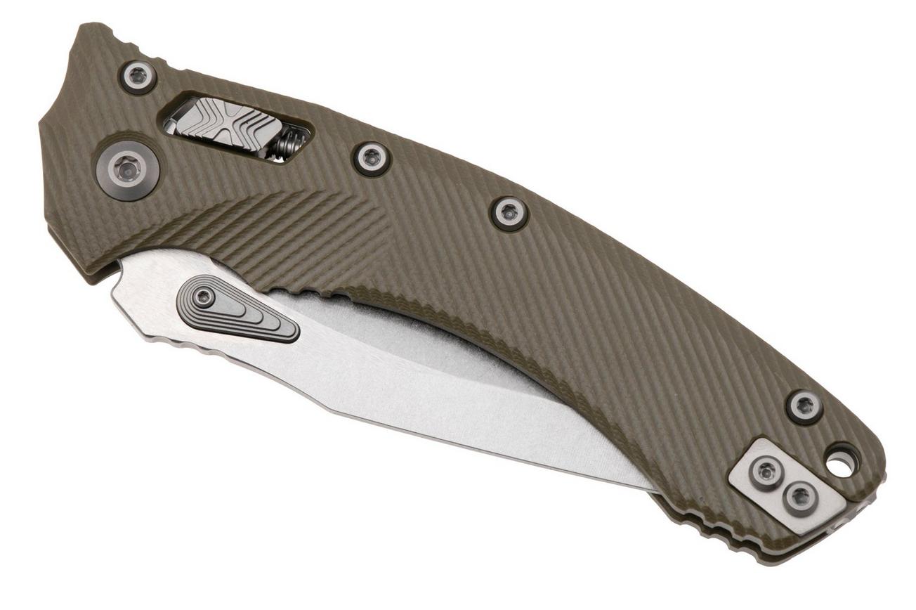 Microtech Amphibian 137RL-10FLGTOD, Stonewashed M390MK, Fluted Olive Drab G10 zakmes