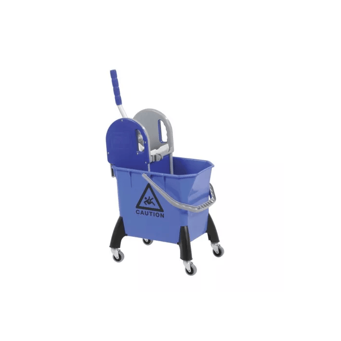 Rolemmer/mopwagen met pers kunststof 1x20ltr met 4 wieltjes