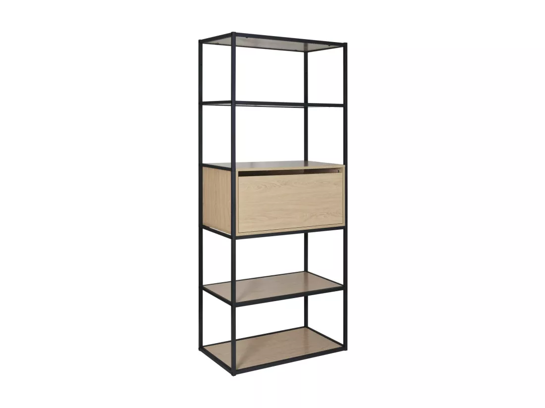 Portant vêtements bois et métal L80 x H184,5 cm - OSLO