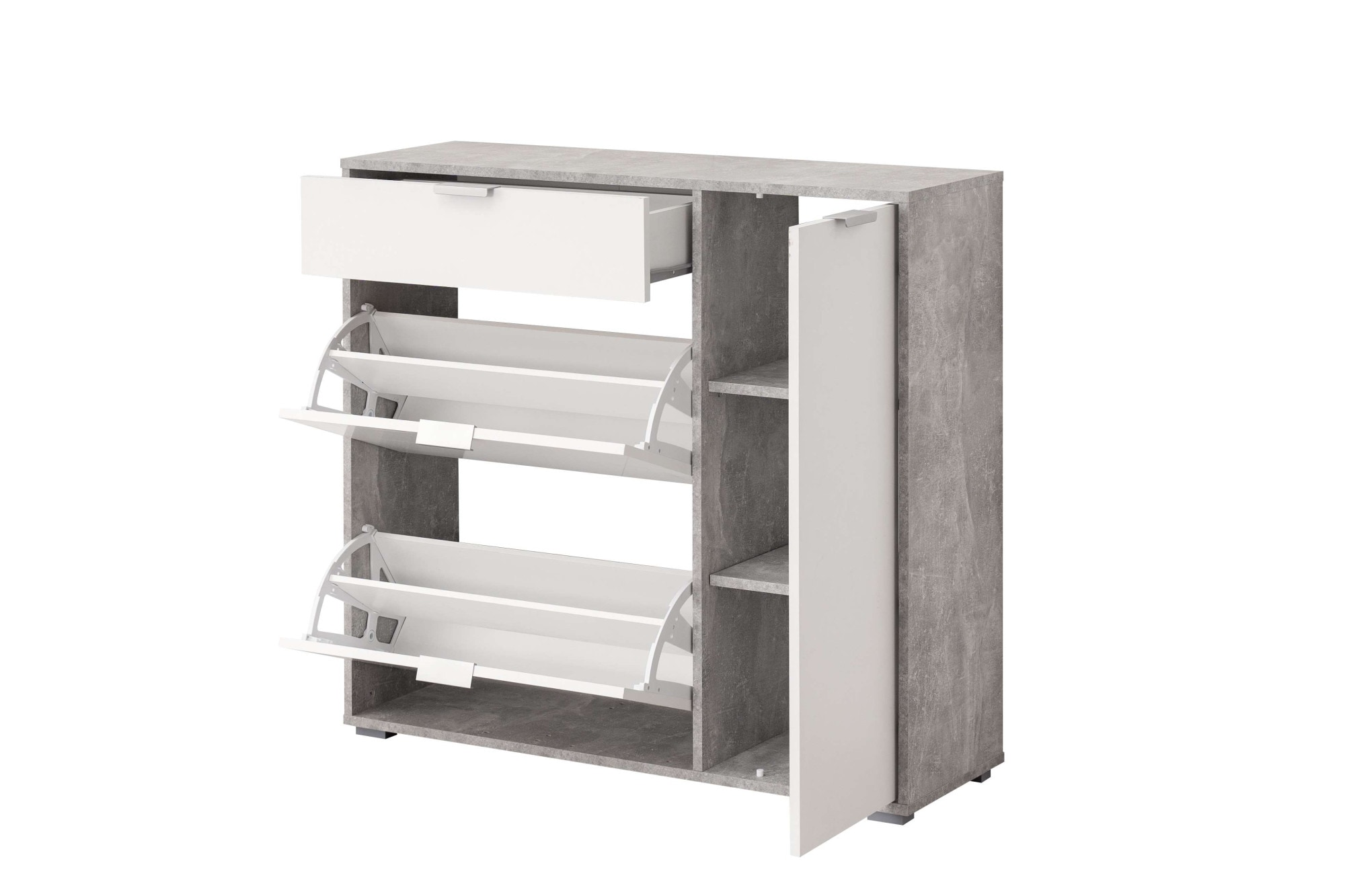 INOSIGN Schuhschrank »Arco 2, Schuhkommode, Schuhregal, Breite 102 cm« 2 Klappen mit Doppelschuhtrommeln, mit Schublade, in modernen Farben