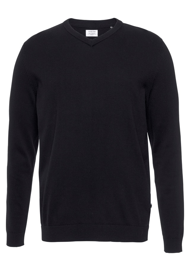 Jack & Jones V-Ausschnitt-Pullover »JJEBASIC mit V-Ausschnitt, ideal für Herbst und Alltag«, unifarben, modisch, slim fit, Baumwolle, V-Ausschnitt