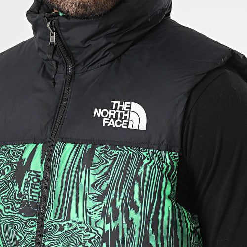 Doudoune Sans Manches Retro Nuptse 1996 A3JQQ Vert Noir