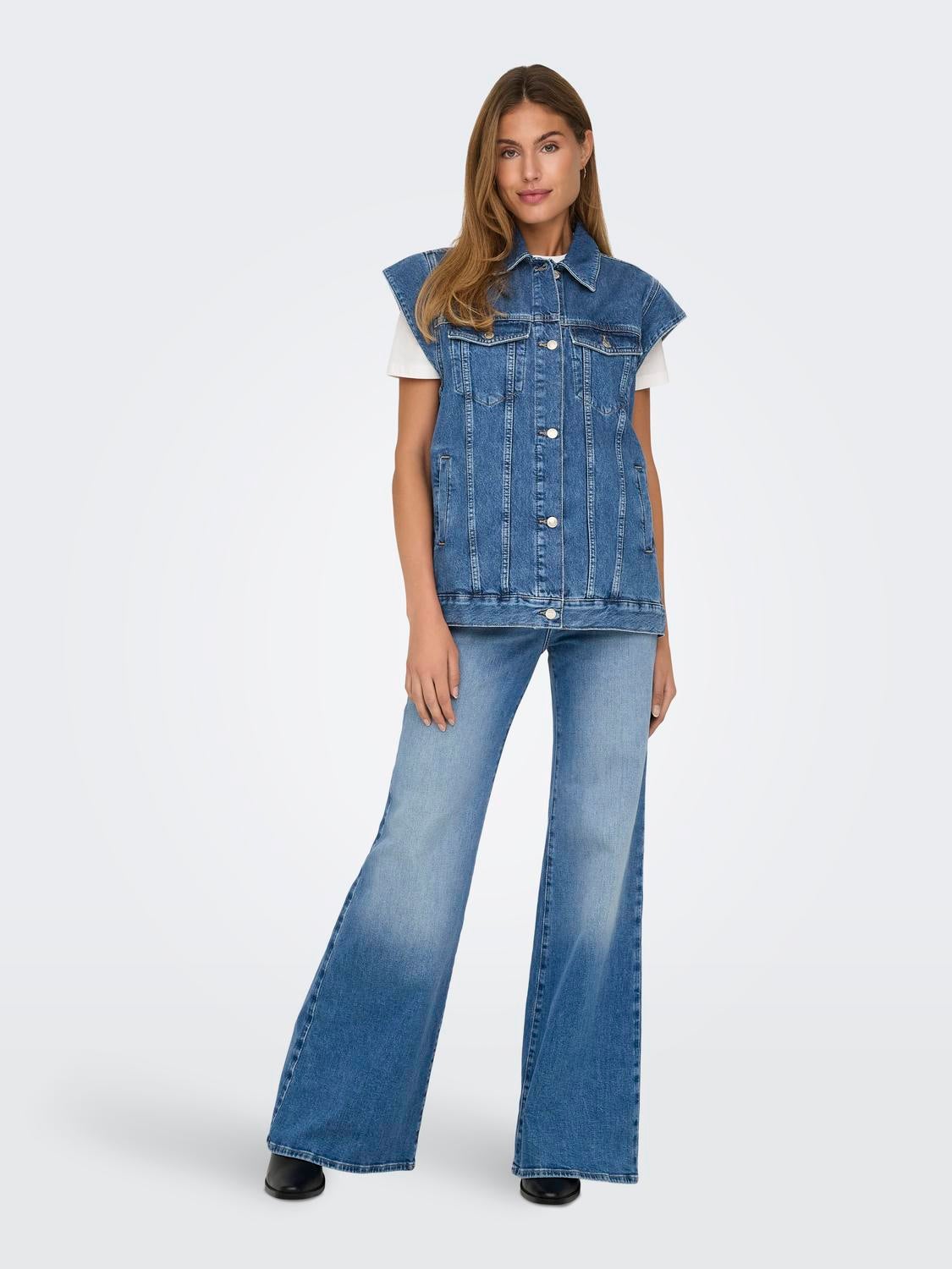ONLIRENE Jeansweste Medium Blue Denim