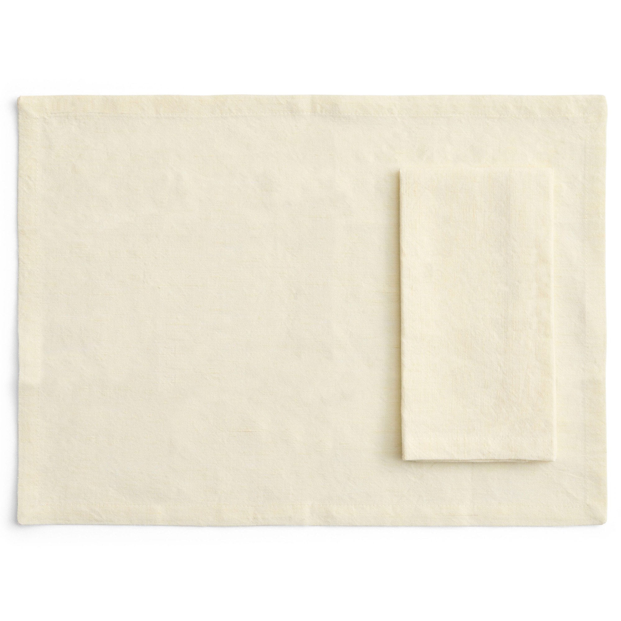 Servet/Placemat Tavolo soft yellow - set van 4