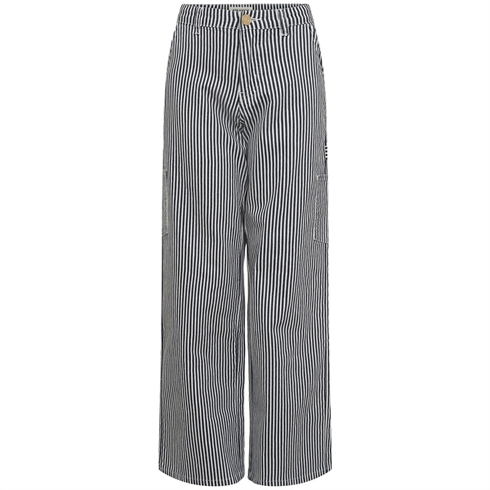 Dark Blue Striped Bukser - Sofie Schnoor