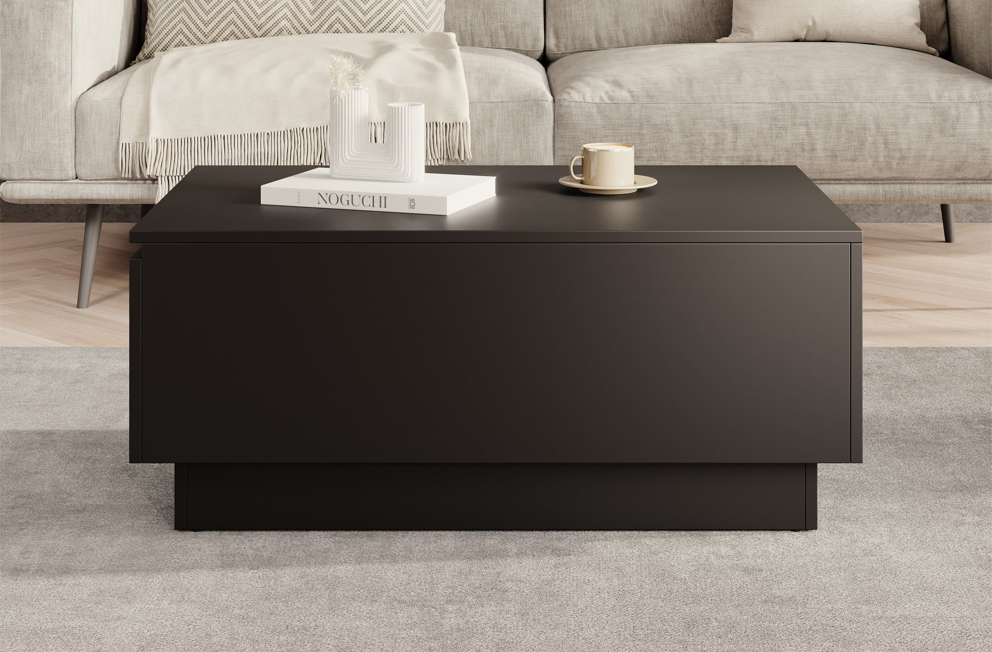 Micha - Salontafel met opbergruimte - Zwart