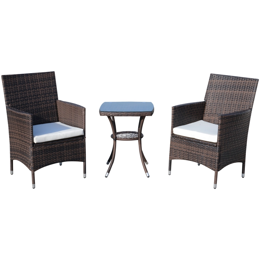 Outsunny Rattan-Sitzgruppe als 3-teiliges Set braun