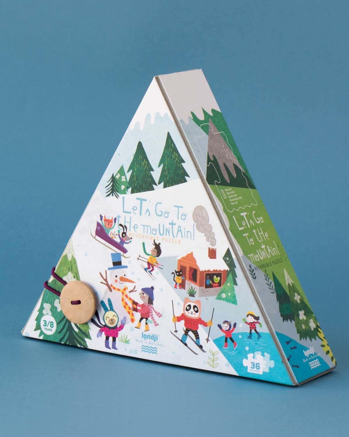 Puslespill 2i1 – Reversibelt Puslespill Barn 3år+ | Let’s go to the mountain