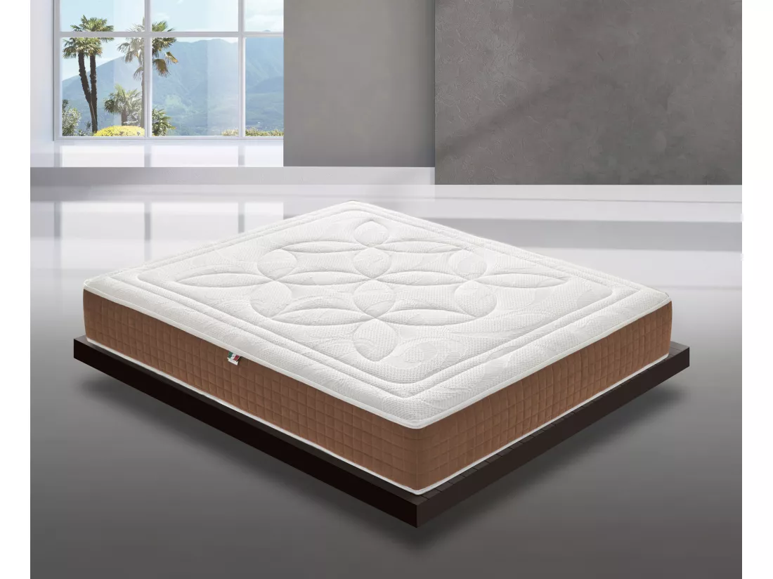 Matelas à mémoire de forme avec 5 cm de mémoire - Hauteur 25 cm - AMOVIBLE 160x200 cm