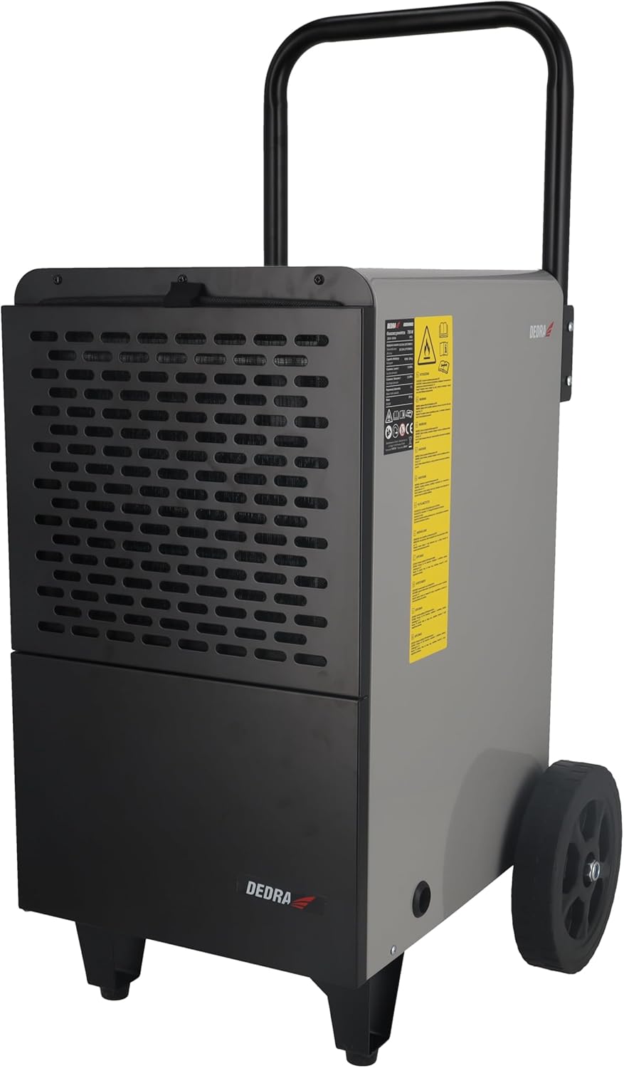 DEDRA Bautrockner Bau-Luftentfeuchter 750 W 50 L/24 h Beh. 7 l Anzeige, sehr effizient bis zu 180 m² unerwünschte Feuchtigkeit aus Räumen entfernt, automatische Abtaufunktion, waschbarer Netzfilter