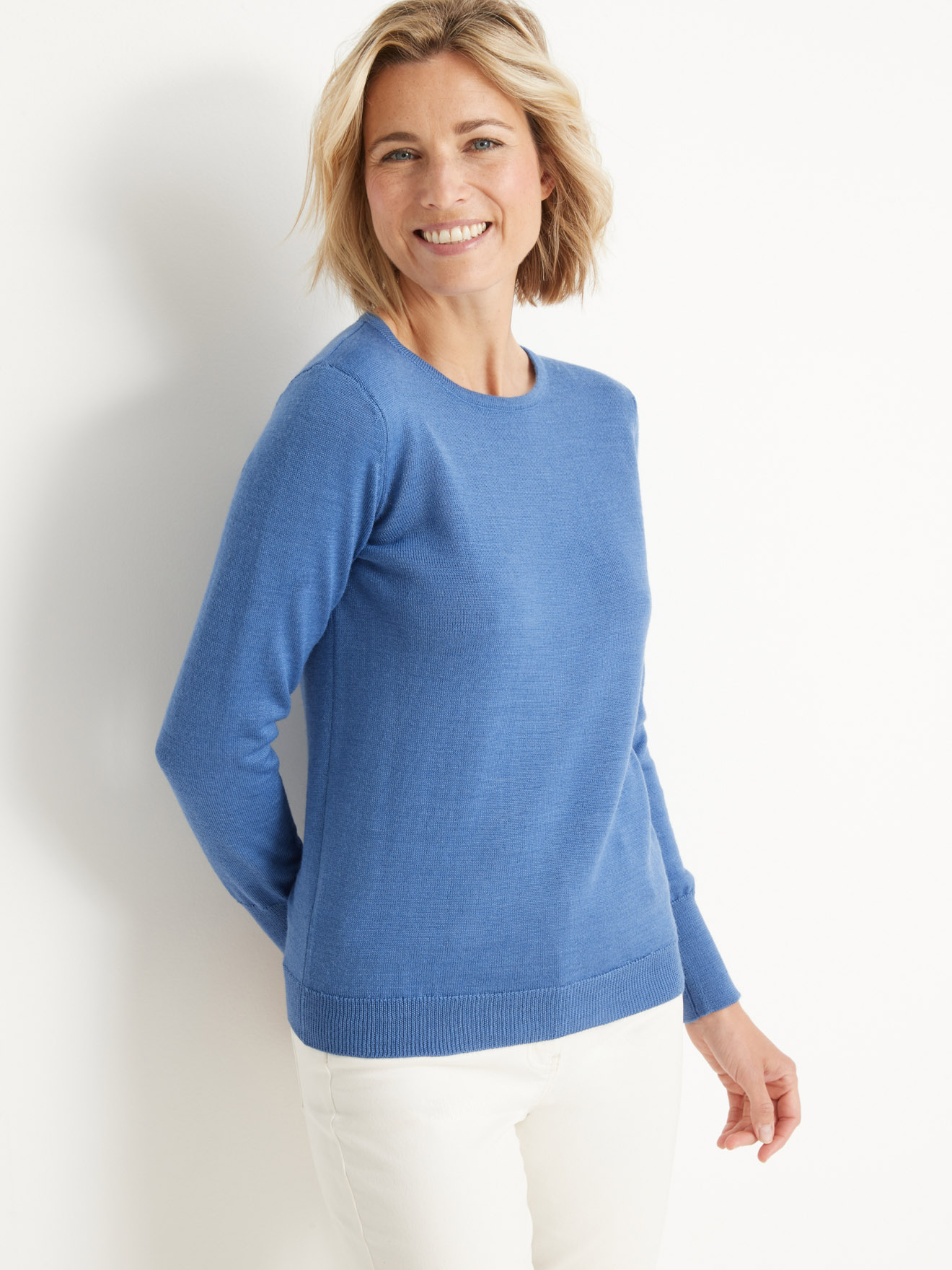 Pull encolure ronde 50% laine mérinos