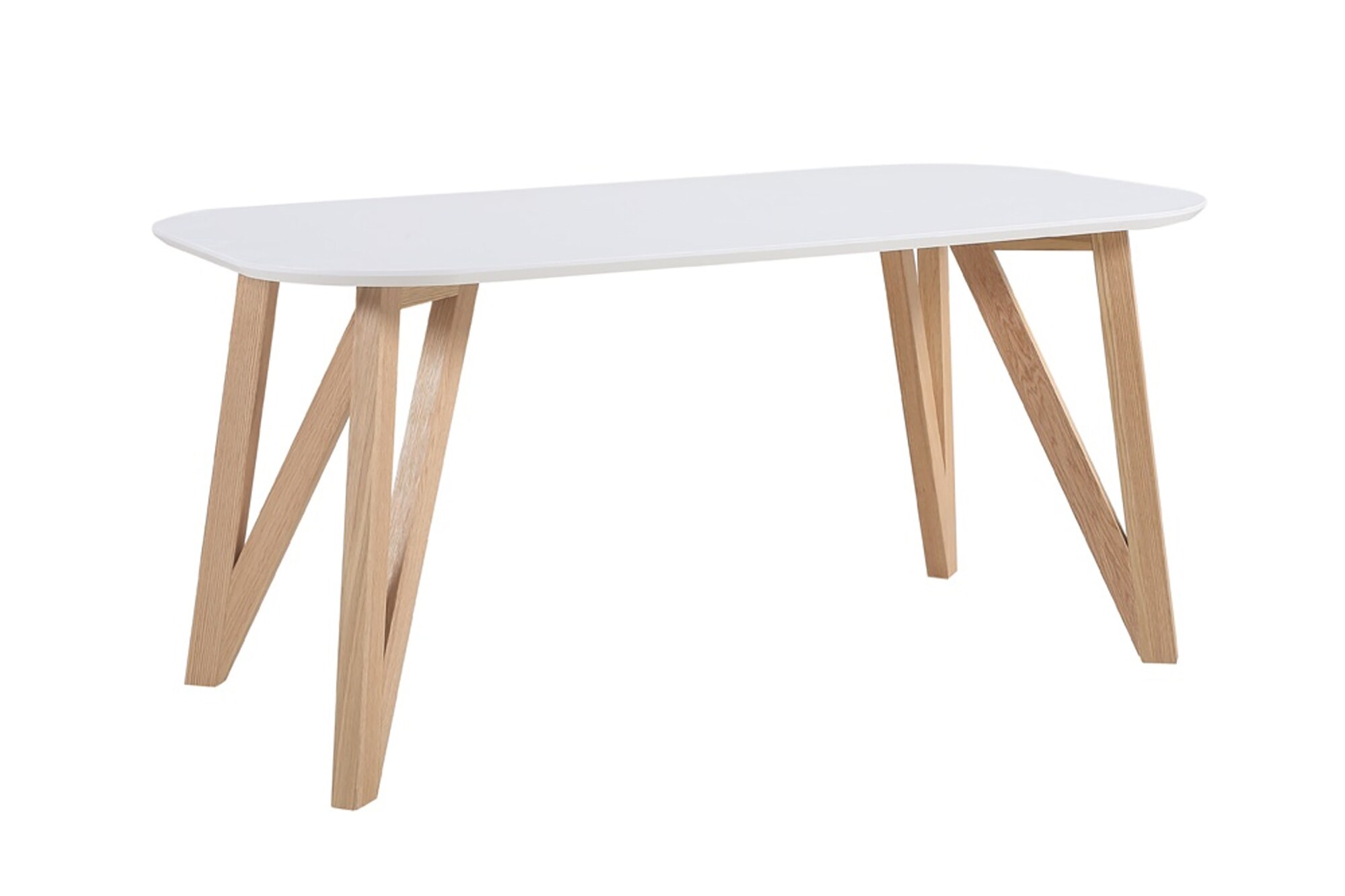 Esstisch 120x80x76 cm weiß Eiche Esszimmertisch Küchentisch Tisch Holztisch