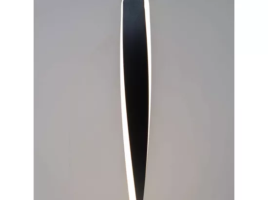 Lampadaire H120 cm torsade noir LED - Kazan