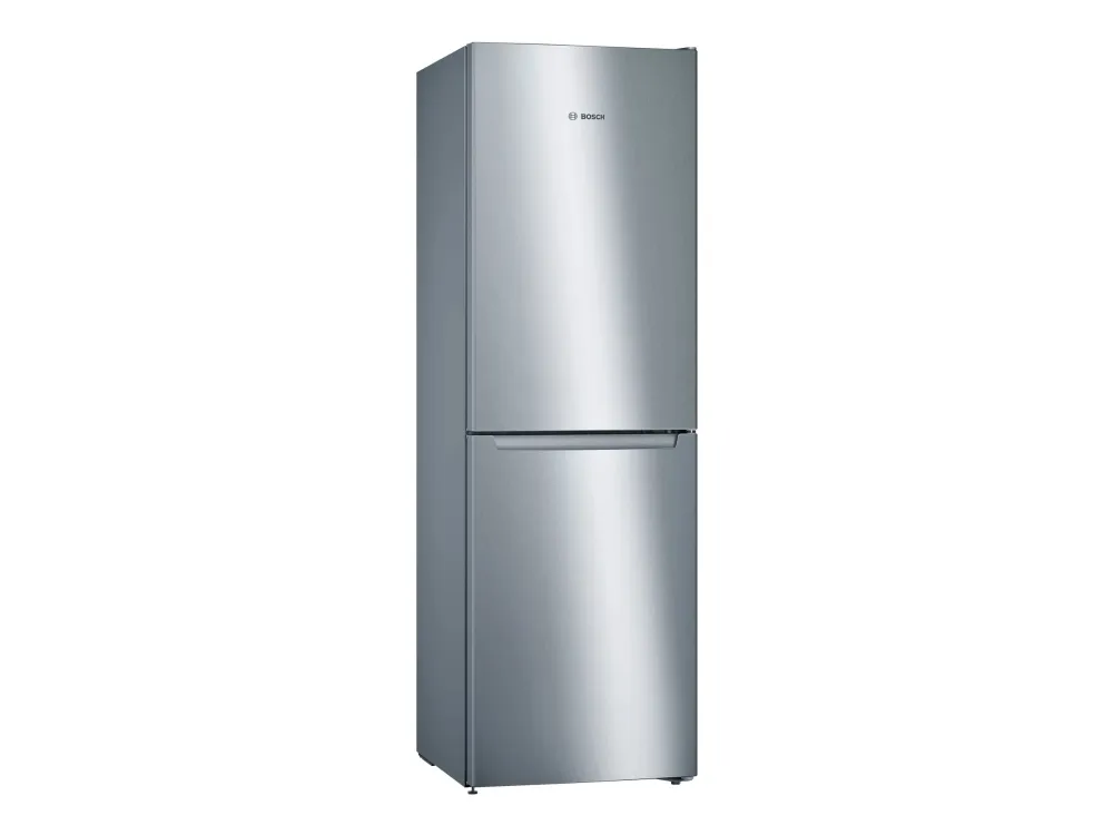 Bosch Serie | 2 KGN34NLEB - Køleskab/fryser - bund-fryser - bredde: 60 cm - dybde: 66 cm - højde: 186 cm - 300 liter - Klasse E - inox-look