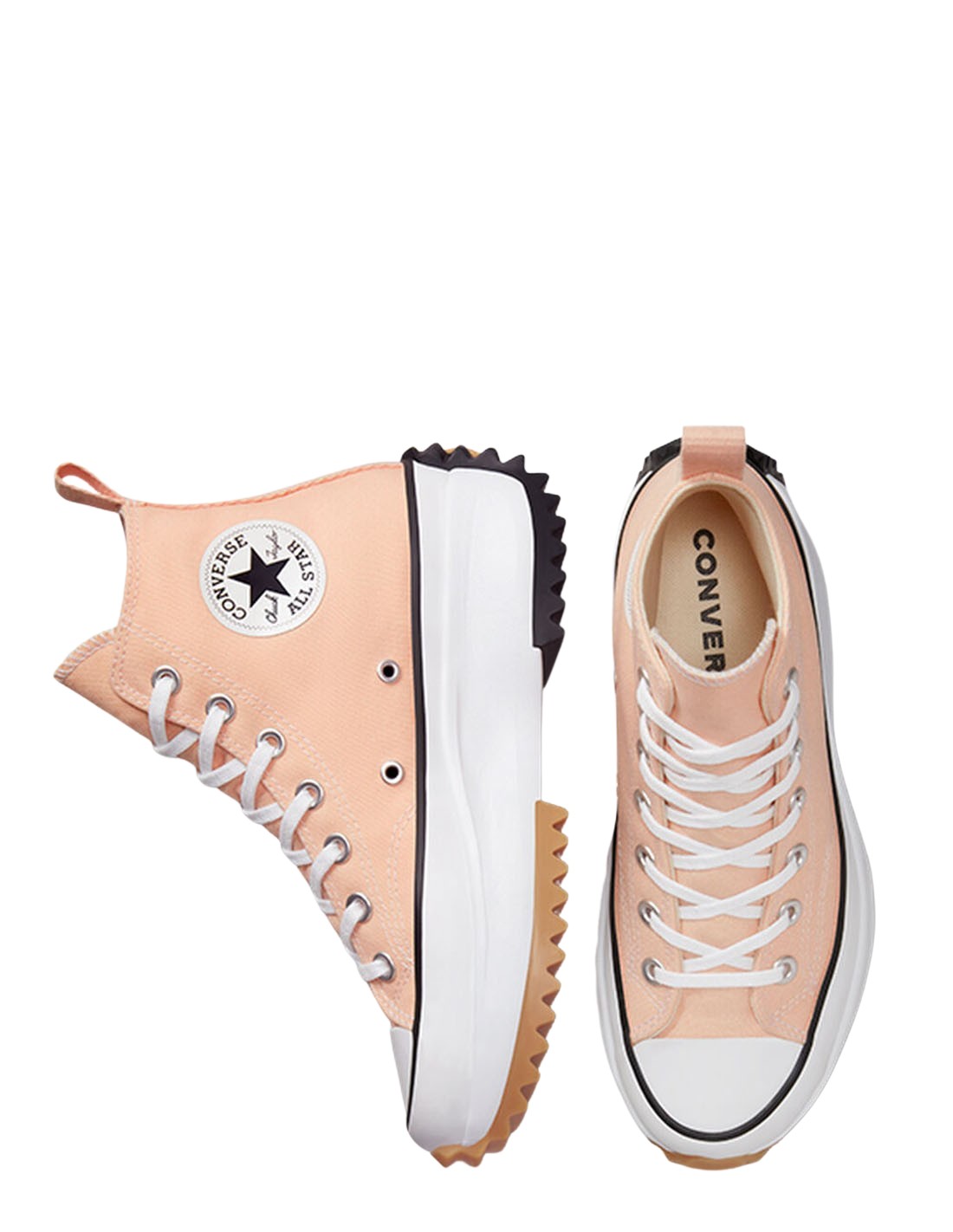 converse Sneakers compensées Femme run star hike hi Rose-Saumon