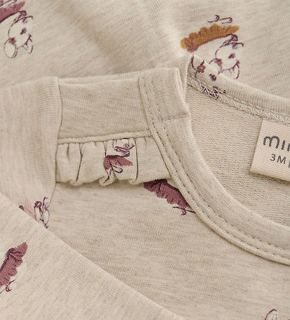 Minymo Kjole - Sweat - Beige Melange