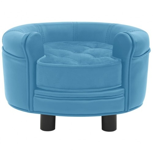 Sofá antiderrapante turquesa Vidaxl para cães de pequeno porte.