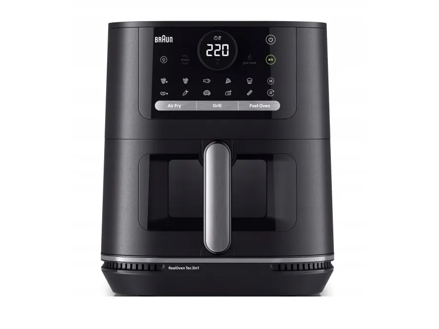 Braun HF5073, Varmluftsteger, 6 L, 80 °C, 220 °C, Enkelt, Sort