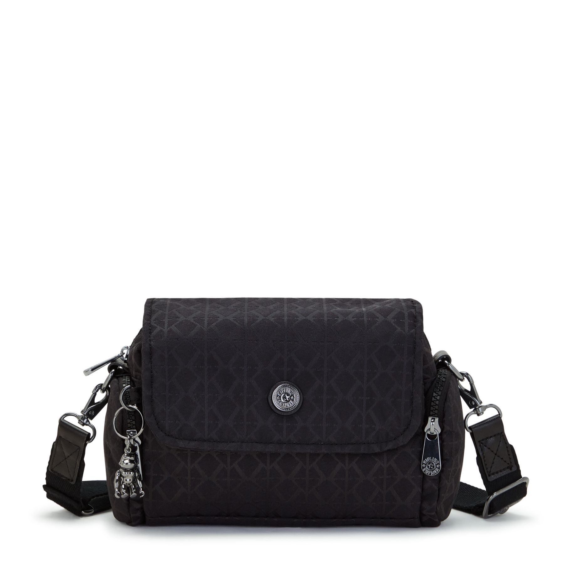 DANITA Petit Sac à Bandoulière avec Fermeture à Rabat Magnétique - Signature Black QVC