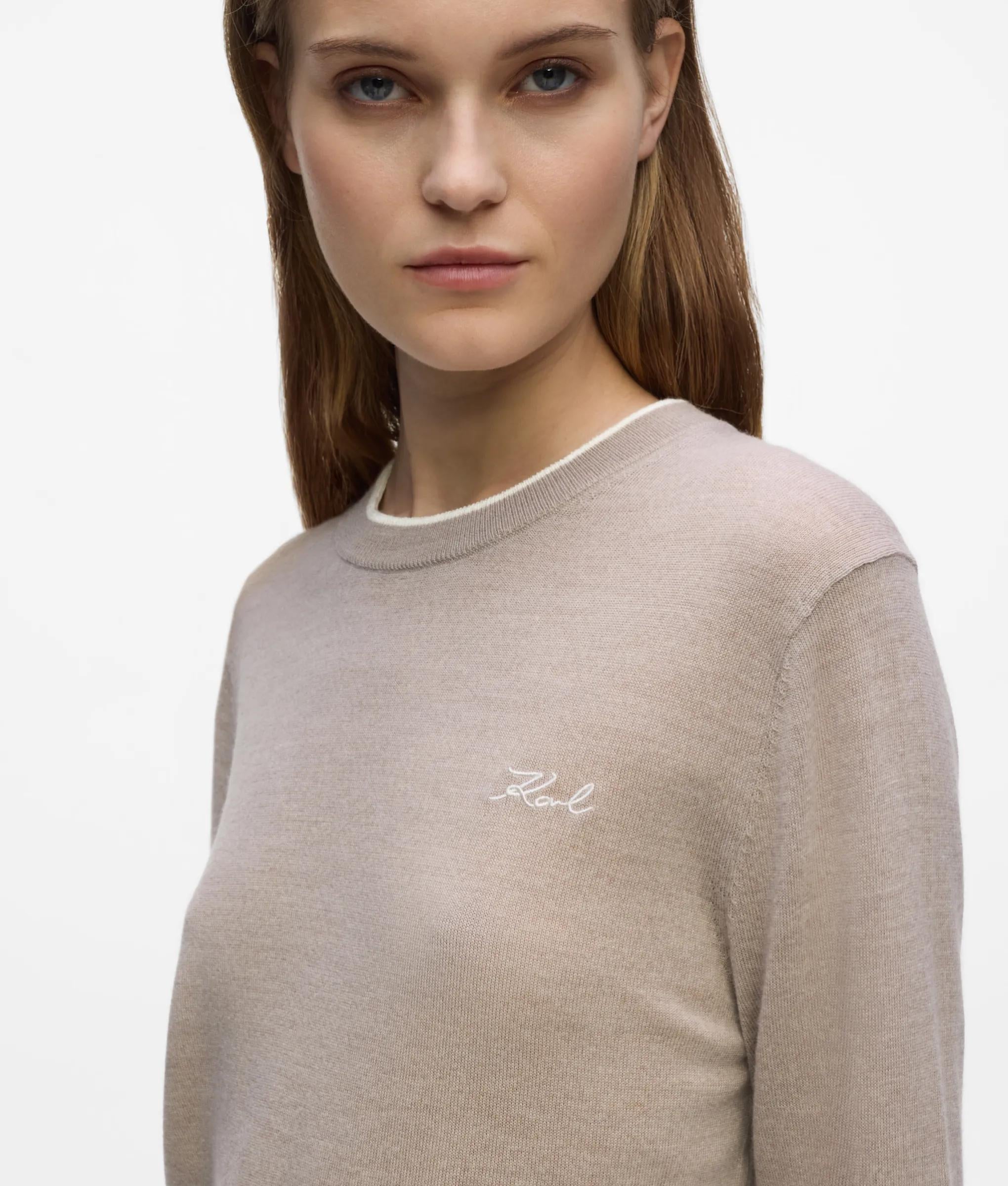 Merinoswol sweater met ronde hals