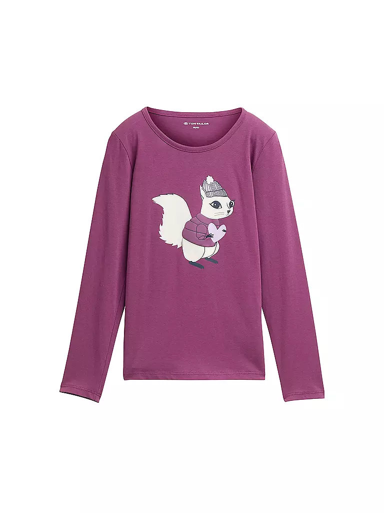 TOM TAILOR Mädchen Langarmshirt lila