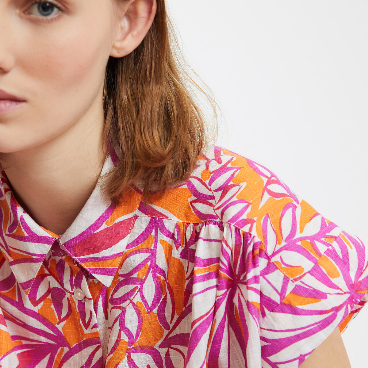 COLEÇÕES LA REDOUTE<br>Blusa de manga curta com estampa floral