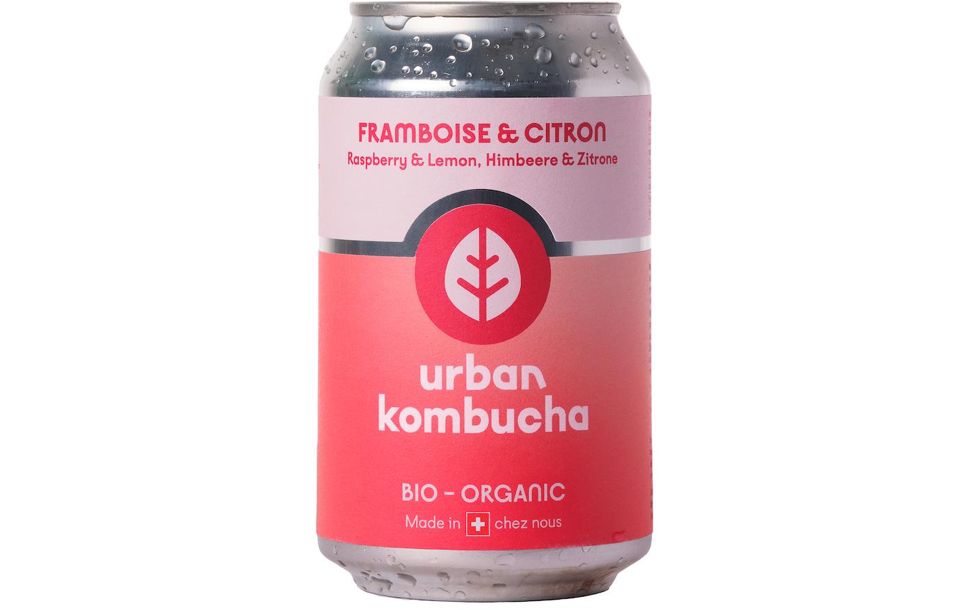 Bio Kombucha – Himbeere & Zitrone 0.33 lDer Bio Craft-Kombucha aus der Schweiz