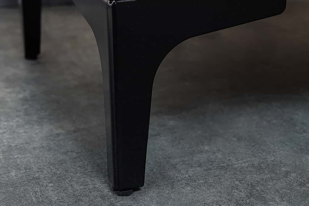 Design Nachttisch BOUTIQUE 50cm dunkelgrau Samt zwei Schubladen