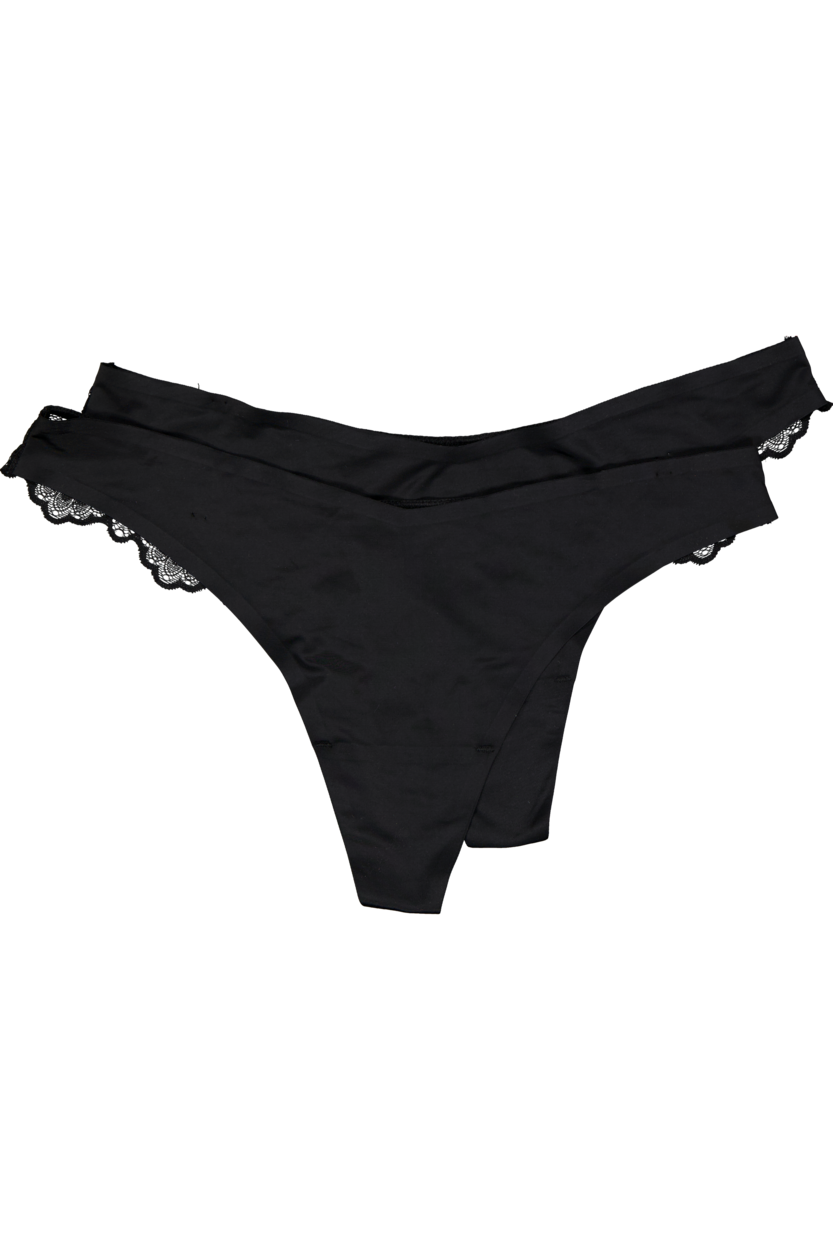 Dames string lace Naadloos  2-Pack Zwart kopen? Goed en goedkoop