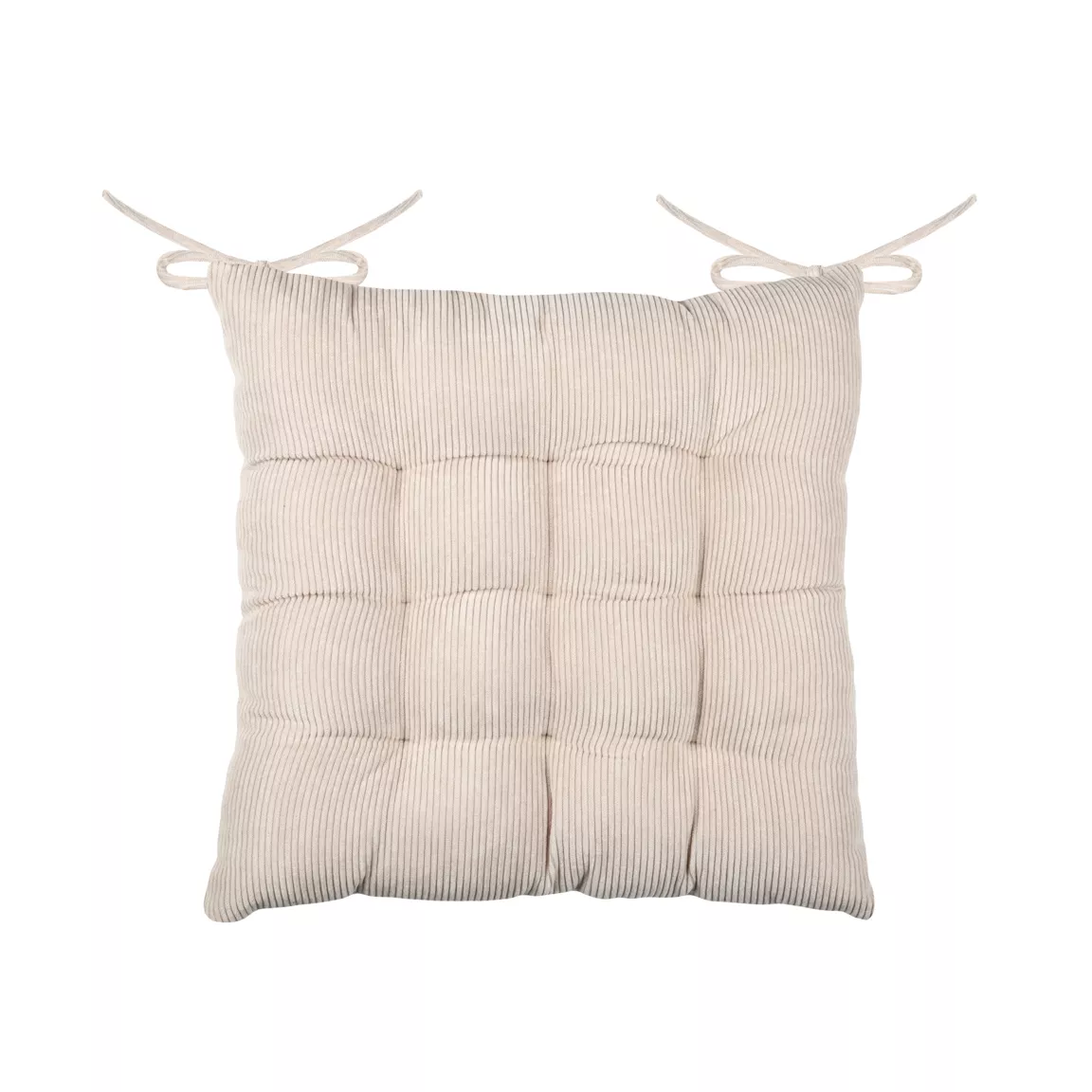 Coussin de chaise carré velours (38 x 38 cm) Dandy Beige