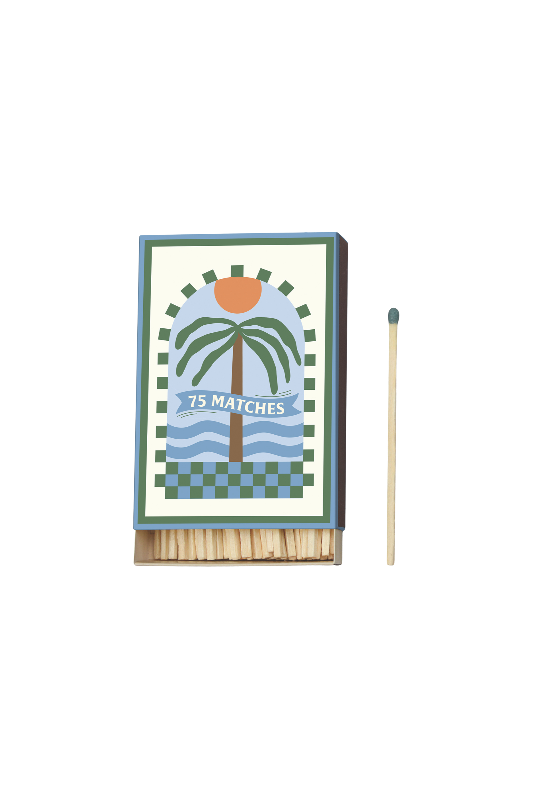 PADDYWAX  Adopo Palm Tree tændstikæske, 75 tændstikker - Dark Green