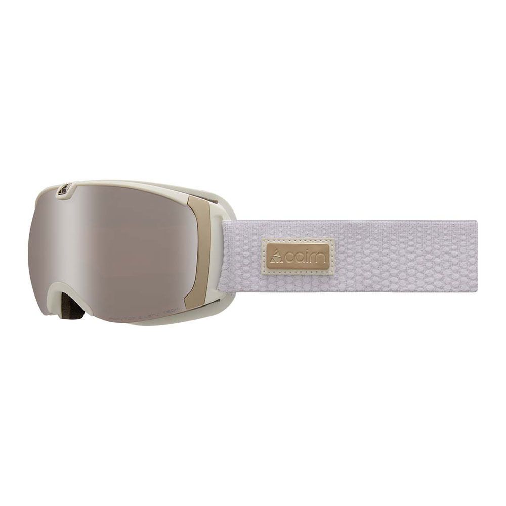 Cairn PEARL - Masque ski Femme mat white silver/silver