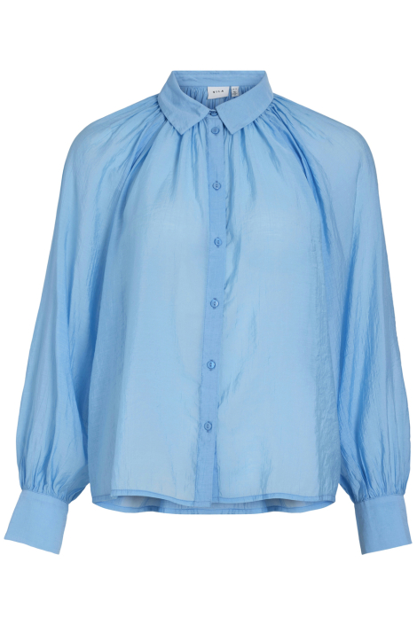 Vila blauwe dames blouse